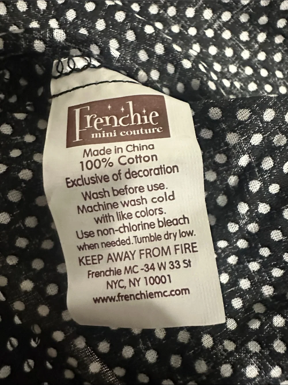 Frenchie Mini Couture 2T Black White Polka Dot Peplum Top NWT